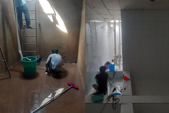 Dịch vụ vệ sinh bể nước ngầm quận Phú Nhuận thợ lạnh nghề 7 năm kinh nghiệm