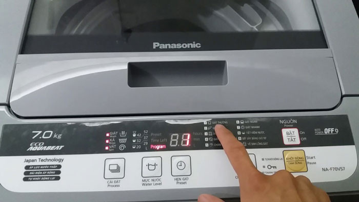 chế độ vệ sinh của máy giặt Panasonic