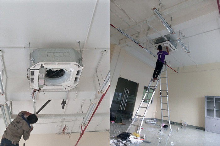 Dịch vụ vệ sinh máy lạnh âm trần quận Bình Tân chu đáo, tận tình