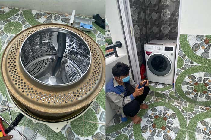 Dịch vụ vệ sinh máy giặt của trước quận Gò Vấp