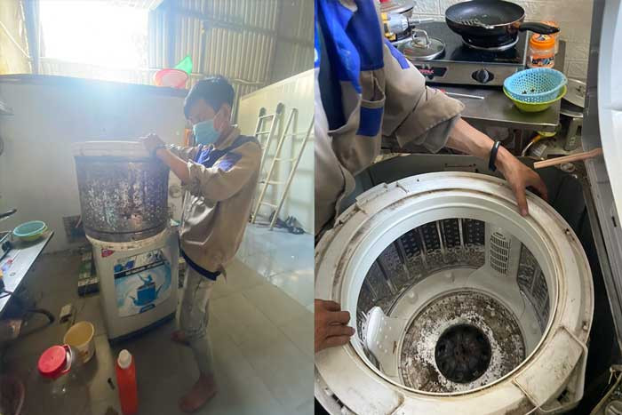 Dịch vụ vệ sinh máy giặt tại HCM
